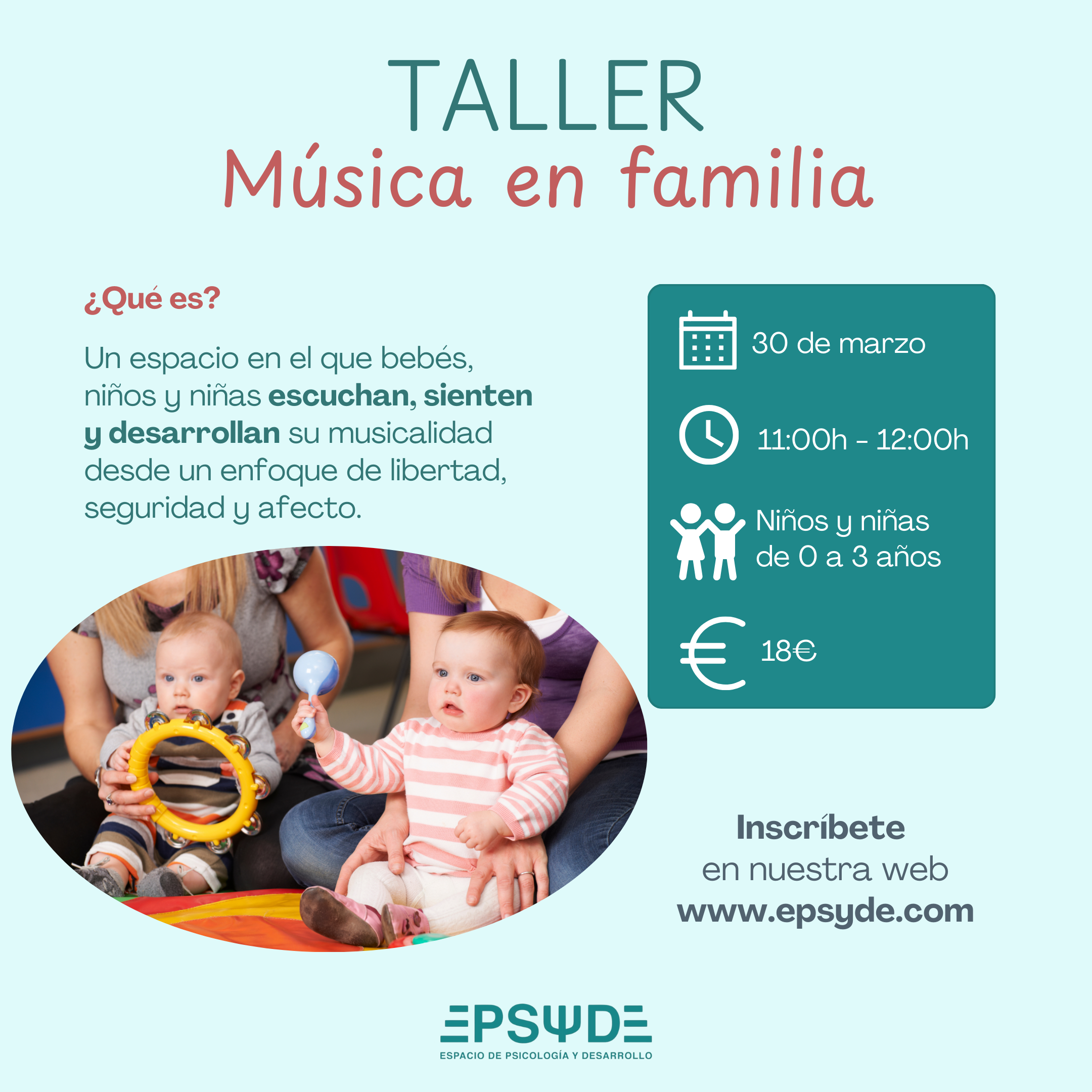 portada del Taller musica en familia